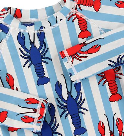 Småfolk Badebluse - UV50+ - Blå/Hvid m. Krebs Småfolk Badebluse - UV50+ - Blå/Hvid m. Krebs