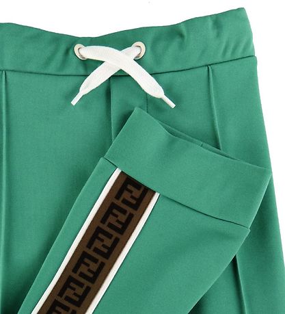 Fendi Bukser - Grøn m. Logobånd