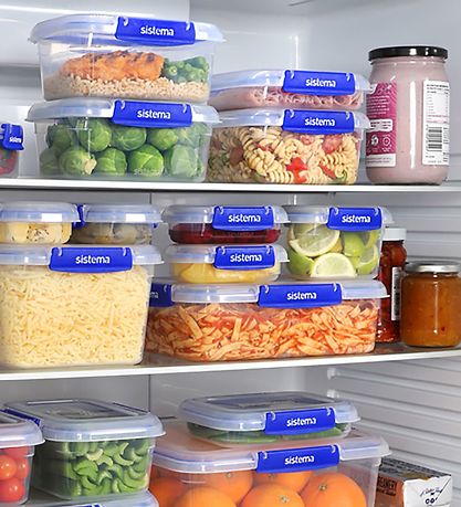 Sistema Broodtrommel - Square Klip it Plus - 3-pack - 520ml - Bl Sistema Broodtrommel - Square Klip it Plus - 3-pack - 520ml - Bl