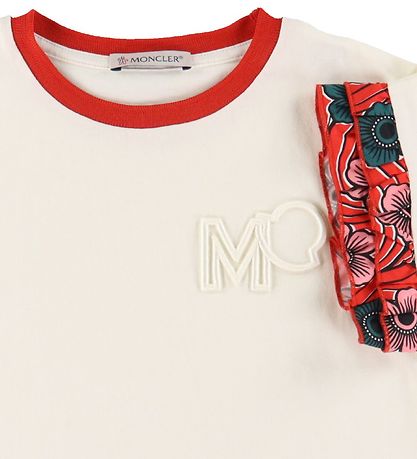 Moncler T-shirt - Hvid m. Rød/Blomster