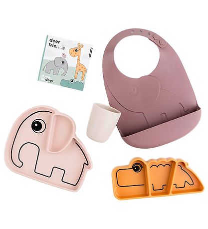 Done By Deer Spisesæt - 5 dele - Stick & Stay - Powder Mix