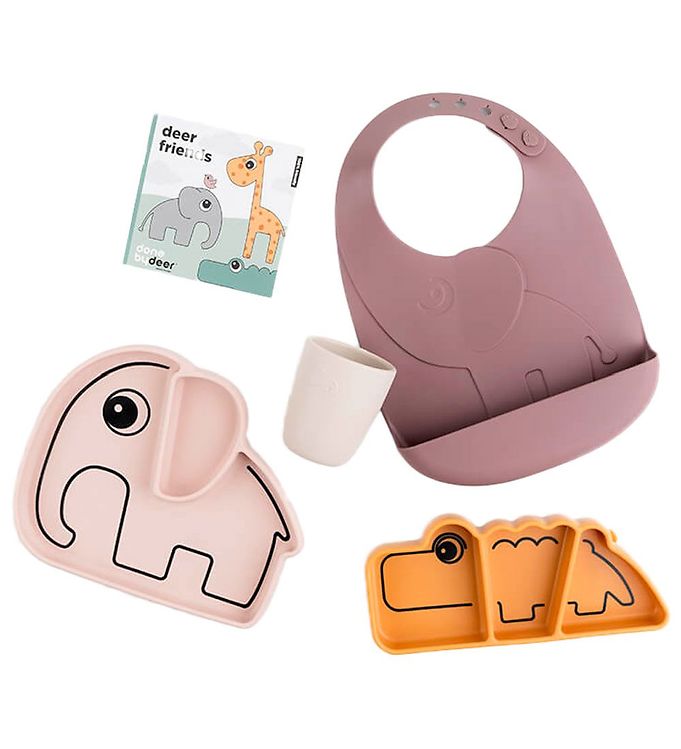 Done By Deer Spisesæt - 5 dele - Stick & Stay - Powder Mix