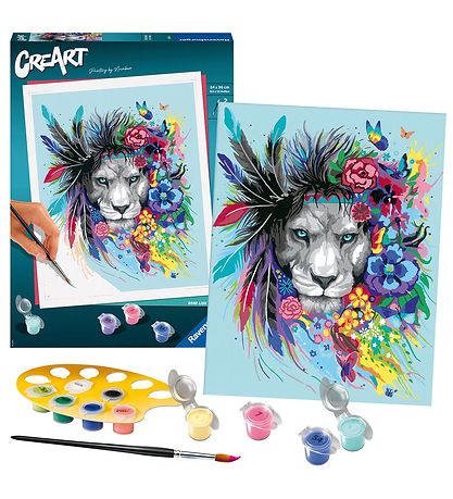 Ravensburger CreArt Malesæt - Boho Lion Ravensburger CreArt Malesæt - Boho Lion