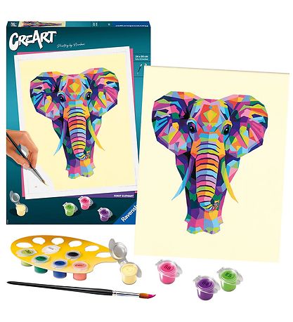Ravensburger CreArt Malesæt - Funky Elephant Ravensburger CreArt Malesæt - Funky Elephant