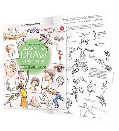 Eeboo Bog - Lær At Tegne Relistiske Mennesker - Engelsk Eeboo Bog - Lær At Tegne Relistiske Mennesker - Engelsk