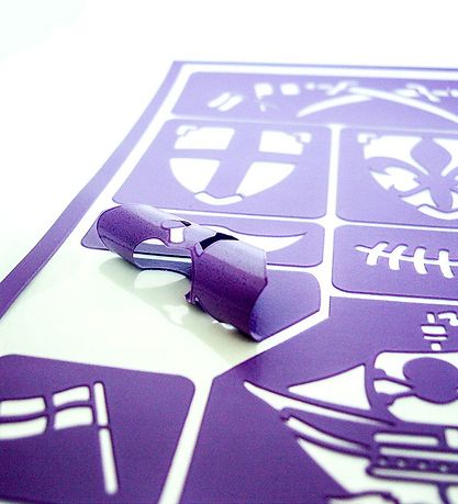Grim Tout Stencil For Face Paint - Knight and Pirate