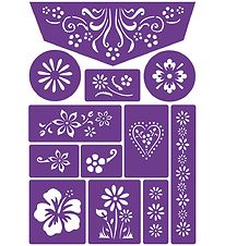 Grim Tout Stencil Til Ansigtsmaling - Blomster Grim Tout Stencil Til Ansigtsmaling - Blomster