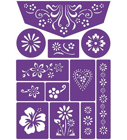 Grim Tout Stencil For Face Paint - Flowers