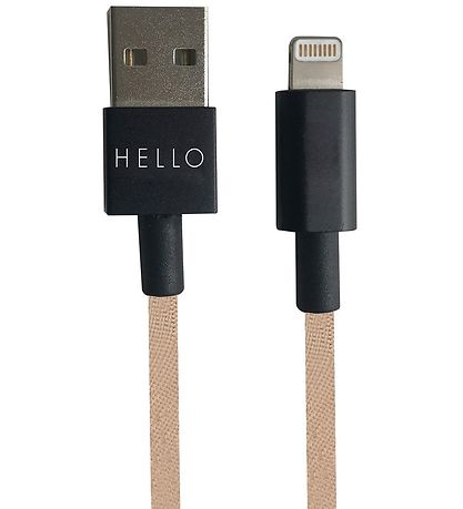 Design Letters Opladerkabel - iPhone - USB-A/Lightning - Beige