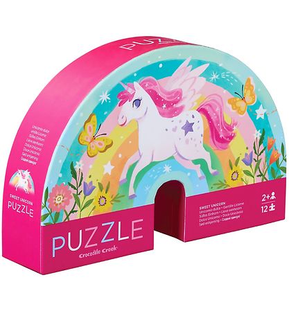 Crocodile Creek Puslespil - 12 Brikker - Sweet Unicorn Crocodile Creek Puslespil - 12 Brikker - Sweet Unicorn