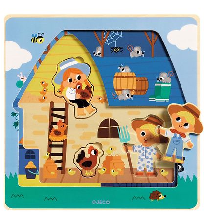 Djeco Puslespil - 3-lag - Hos Moo Djeco Puslespil - 3-lag - Hos Moo