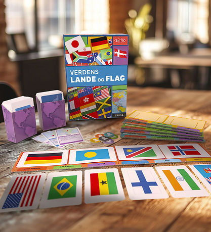 TACTIC Brætspil - Verdens Lande og Flag - Dansk