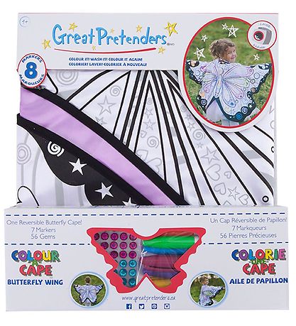 Great Pretenders Udklædning - Colour-A-Cape - Sommerfuglevinger Great Pretenders Udklædning - Colour-A-Cape - Sommerfuglevinger