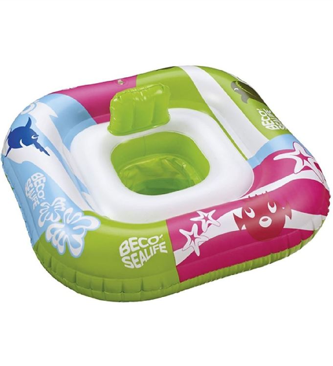 BECO Badering m. Sæde - 0-11 Kg - Grøn/Pink/Blå