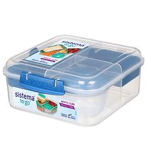 Sistema Madkasse m. Beholder - Bento Cube - 1,25 l - Mørkeblå Sistema Madkasse m. Beholder - Bento Cube - 1,25 l - Mørkeblå