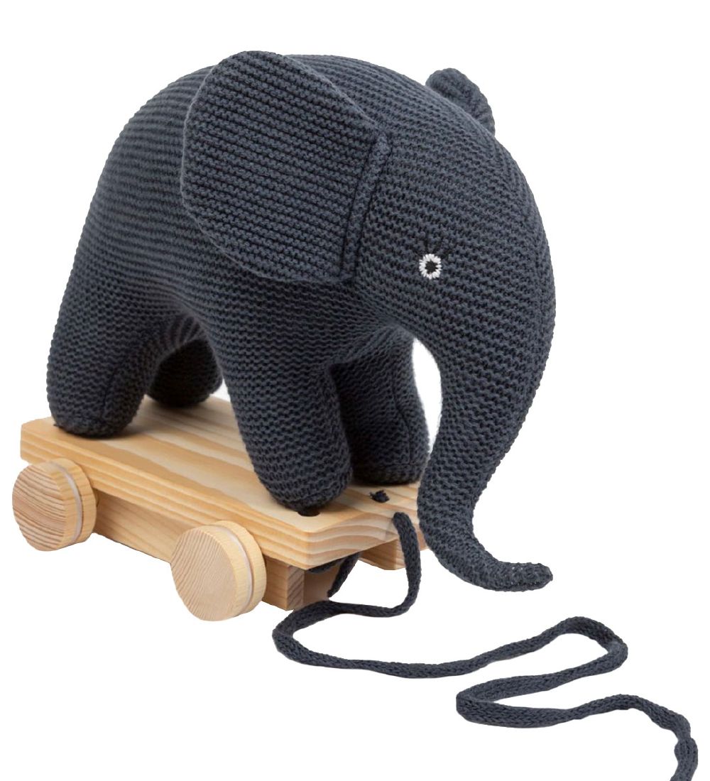 Smallstuff - Elefant - Dark Denim - Smallstuff - One Size - Nachziehspielzeug
