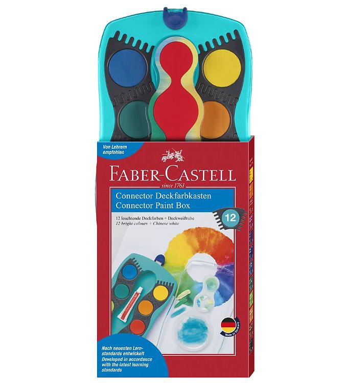 Faber-Castell 125003, Sort, Blå, Bronze, Grøn, Okker, Orange, Lyserød, Rød, Turkis, Violet, Gul, Hård, 1 stk |