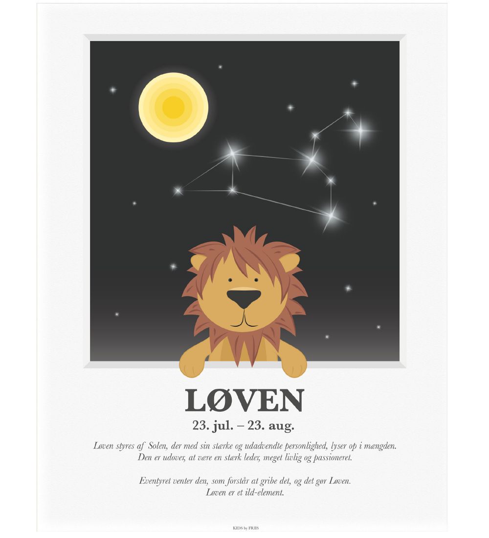 Kids by Friis Poster - Sternzeichen - Löwe - Kids by Friis - One Size - Poster