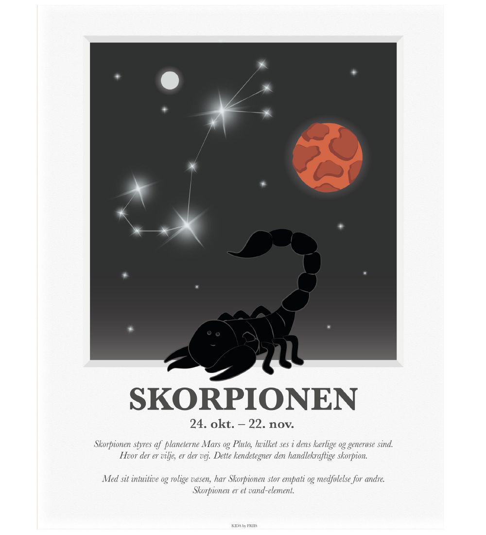 Kids by Friis Poster - Sternzeichen - Skorpion - Kids by Friis - One Size - Poster