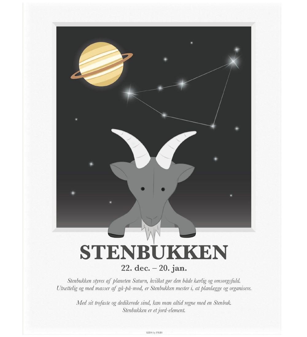 Kids by Friis Poster - Sternzeichen - Steinbock - Kids by Friis - One Size - Poster