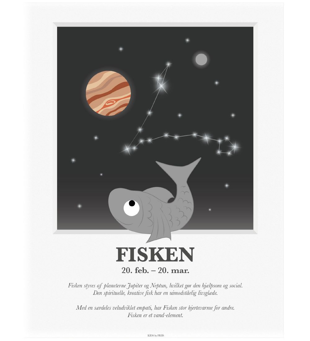 Kids by Friis Poster - Sternzeichen - Fische - Kids by Friis - One Size - Poster