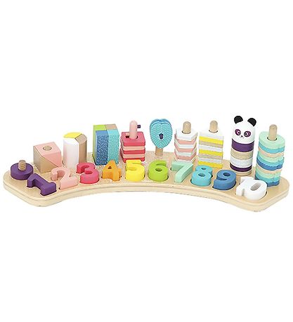 Vilac Stablelegetøj - Træ - Lær Tal og Former Vilac Stablelegetøj - Træ - Lær Tal og Former