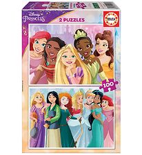 Educa Puslespil - 2 x 100 Brikker - Disney Princess Educa Puslespil - 2 x 100 Brikker - Disney Princess