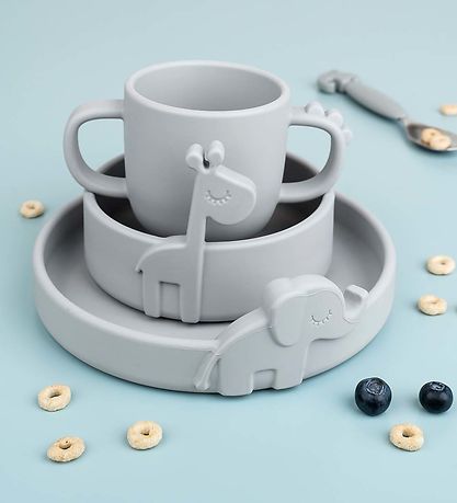 Done By Deer Skål - Silikone - Raffi - Grå