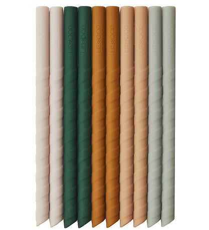 Liewood Sugerør - Silikone - Timoti - 10-pak - Mustard Multi Mix