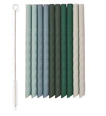 Liewood Sugerør - Silikone - Timoti - 10-pak - Green Multi Mix Liewood Sugerør - Silikone - Timoti - 10-pak - Green Multi Mix