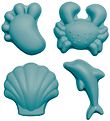Scrunch Sandforme - 4 stk. - Silikone - 6,5-10,5 cm - Petrol Scrunch Sandforme - 4 stk. - Silikone - 6,5-10,5 cm - Petrol