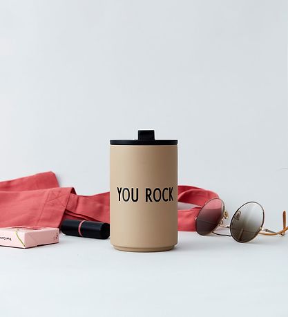 Design Letters Termokop - 350 ml - You Rock - Beige Design Letters Termokop - 350 ml - You Rock - Beige