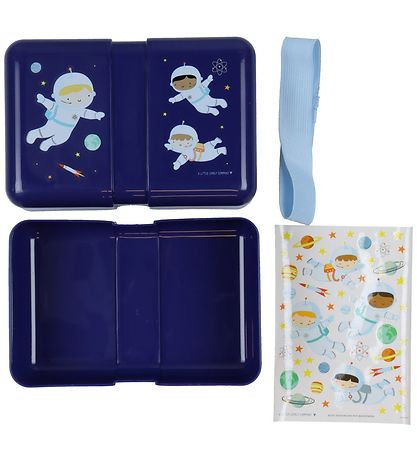 A Little Lovely Company Madkasse - Astronaut - Blå