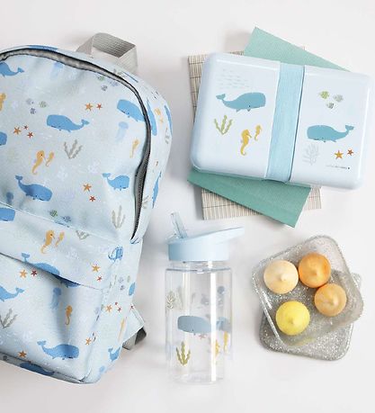 A Little Lovely Company Madkasse - Ocean - Blå