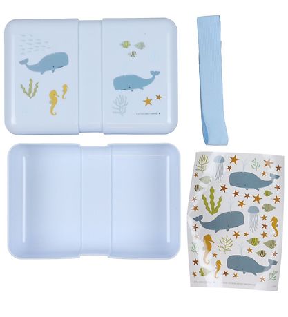 A Little Lovely Company Madkasse - Ocean - Blå A Little Lovely Company Madkasse - Ocean - Blå