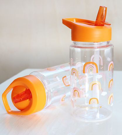 A Little Lovely Company Drikkedunk m. Sugerør - 450 ml - Orange  A Little Lovely Company Drikkedunk m. Sugerør - 450 ml - Orange