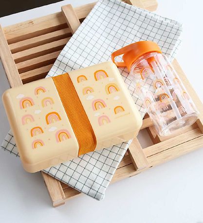 A Little Lovely Company Drikkedunk m. Sugerør - 450 ml - Orange  A Little Lovely Company Drikkedunk m. Sugerør - 450 ml - Orange