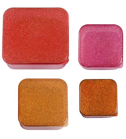 A Little Lovely Company Madkasser - 4 stk -  Rød m. Glimmer A Little Lovely Company Madkasser - 4 stk -  Rød m. Glimmer