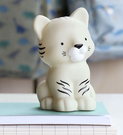 A Little Lovely Company Natlampe - 9,7x14 cm - White Tiger - A Little Lovely Company Natlampe - 9,7x14 cm - White Tiger -
