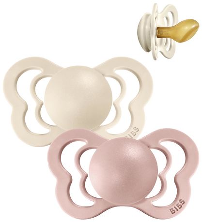 BIBS Couture Sutter - Str. 1 - 2-pak - Anatomisk - Ivory/Blush BIBS Couture Sutter - Str. 1 - 2-pak - Anatomisk - Ivory/Blush
