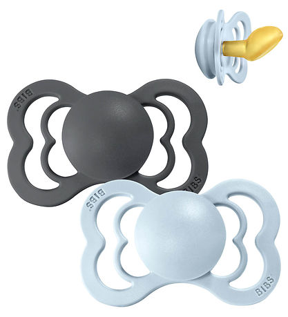 Bibs Couture Sutter - Str. 1 - 2-pak - Anatomisk - Iron/Baby Blu Bibs Couture Sutter - Str. 1 - 2-pak - Anatomisk - Iron/Baby Blu