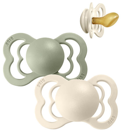 Couture Tétine BIBS - Taille 2 - 2 Pack - Anatomique - Ivory/Sag Couture Tétine BIBS - Taille 2 - 2 Pack - Anatomique - Ivory/Sag