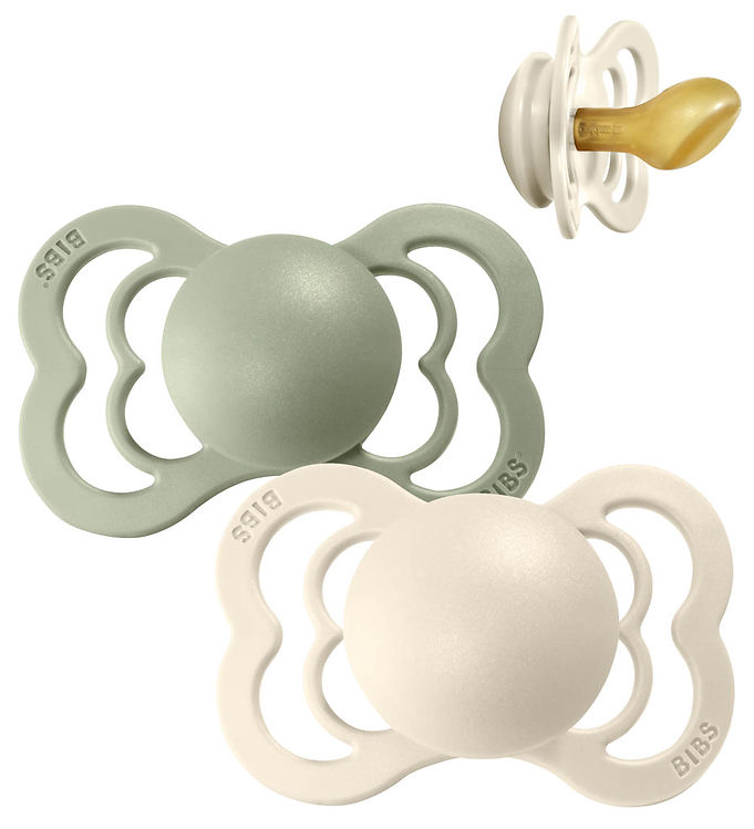 Bibs Couture Sutter - Str. 2 - 2-pak - Anatomisk - Ivory/Sage billede