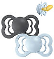 Couture Tétine BIBS - Taille 2 - 2 Pack - Anatomique - Iron/Bébé