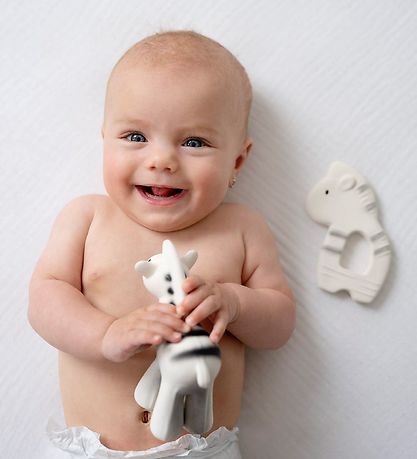 Mordeur de Bébé Tikiri - Caoutchouc Naturel - Zèbre - Blanc/Noir