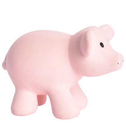 Tikiri Bidedyr - Naturgummi - Gris - Rosa Tikiri Bidedyr - Naturgummi - Gris - Rosa