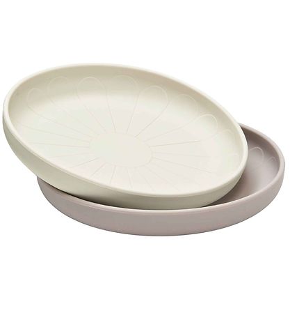 Assiettes Cam Cam - Silicone - 2 Pack - Fleur - Terre Mix