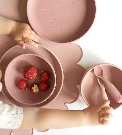 Cam Cam Skåle - Silikone - 2-pak - Blomst - Rose Mix