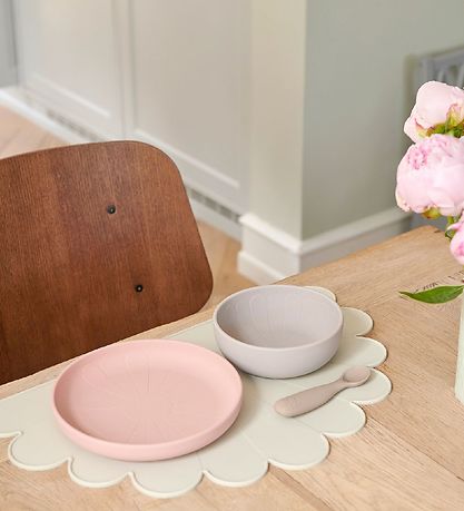 Cam Cam Skåle - Silikone - 2-pak - Blomst - Earth Mix Cam Cam Skåle - Silikone - 2-pak - Blomst - Earth Mix