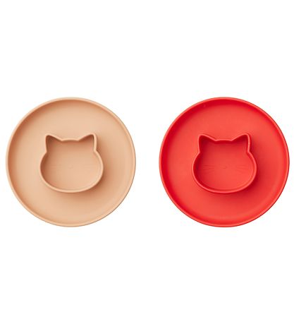 Liewood Borden - CAT - 2-pack - Silicone - Apple Rood/Toscane